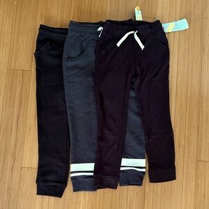 Kids Casual Black and Gray Joggers